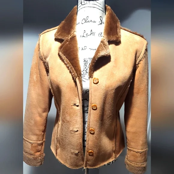 Mustard Colored Small Suede (like) jacket - Picture 1 of 4